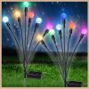 LAMPA OGRODOWA SOLARNA 6 LED RGB KULKI 2 SZT
