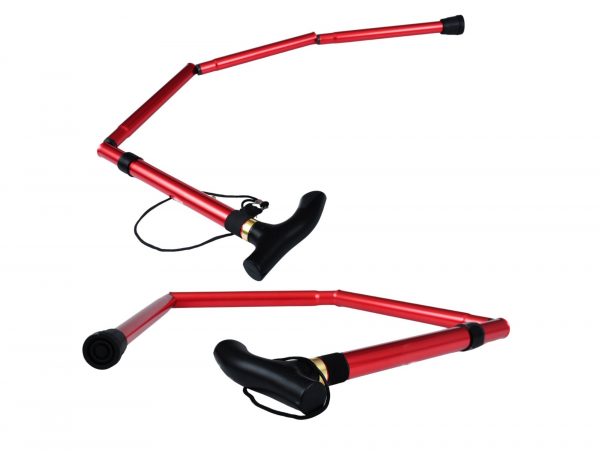 LASKA INWALIDZKA SKŁADANA 92cm - czerwony