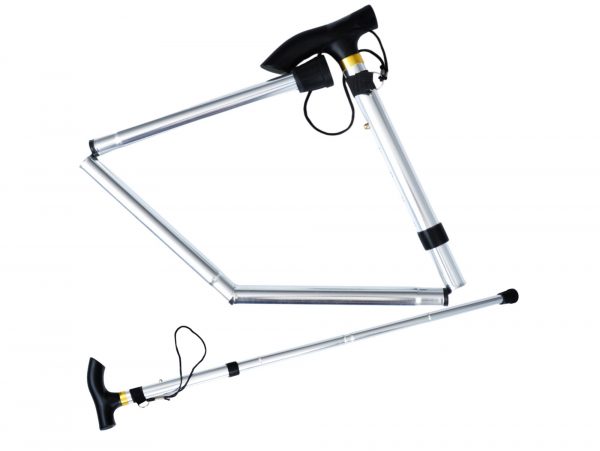LASKA INWALIDZKA SKŁADANA 92cm - srebrny