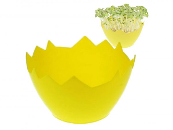 OSŁONKA DONICZKA WIELKANOC SKORUPKA 12CM - żółty