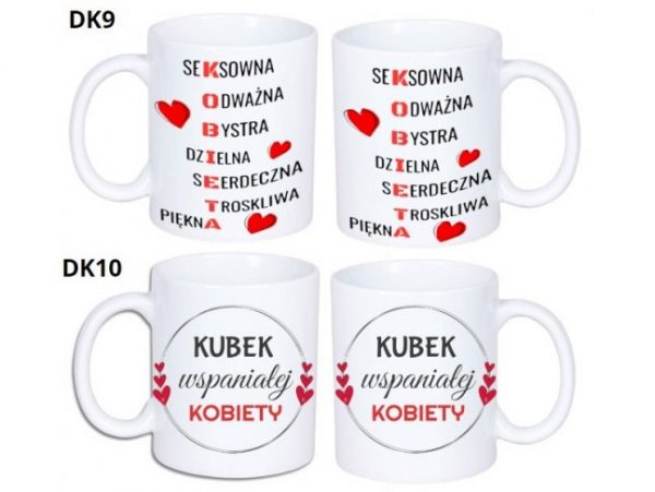 KUBEK DO SUBLIMACJI 330ML BIAŁY - Dzień Kobiet- grupa