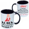 KUBEK DO SUBLIMACJI 330ML CZARNY UCHWYT- grupa dzień kobiet