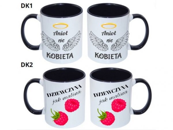 KUBEK DO SUBLIMACJI 330ML CZARNY UCHWYT- grupa dzień kobiet