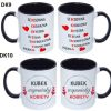 KUBEK DO SUBLIMACJI 330ML CZARNY UCHWYT- grupa dzień kobiet