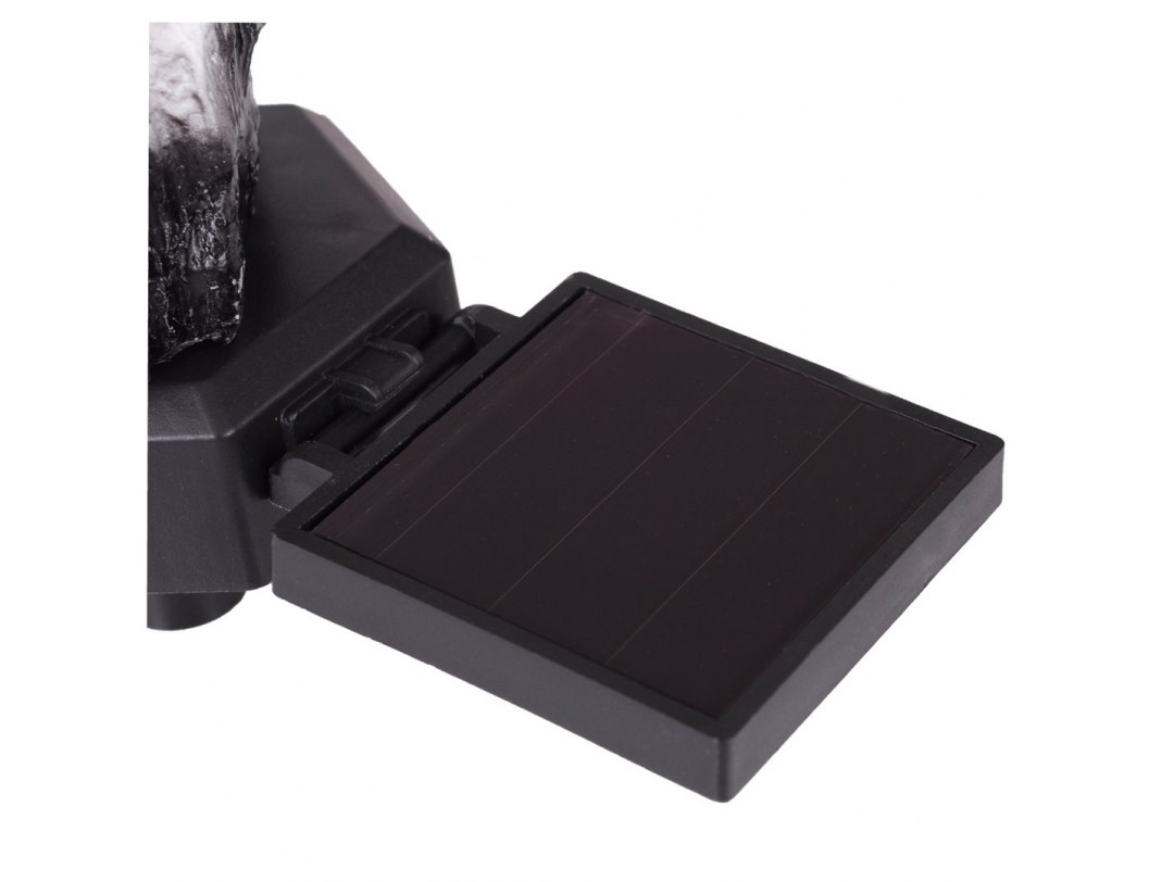 LAMPA SOLARNA OGRODOWA SOWA 30cm - biało-brązowy