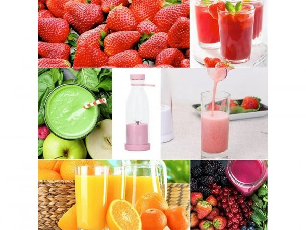 BLENDER BUTELKA PRZENOŚNY TURYSTYCZNY - różowy