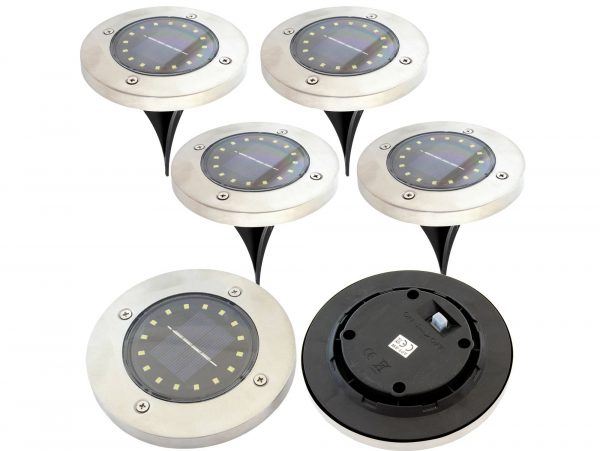 LAMPA OGRODOWA NAJAZDOWA SOLARNA 16 LED 4szt