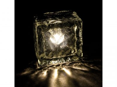LAMPA OGRODOWA NAJAZDOWA SOLARNA KOSTKA LODU 7x7cm