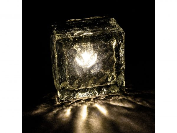 LAMPA OGRODOWA NAJAZDOWA SOLARNA KOSTKA LODU 7x7cm