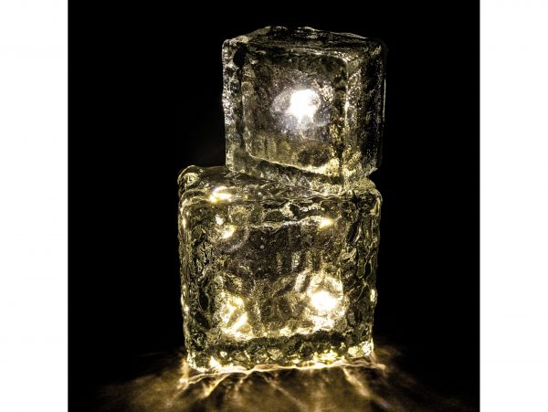 LAMPA OGRODOWA NAJAZDOWA SOLARNA KOSTKA LODU 7x7cm