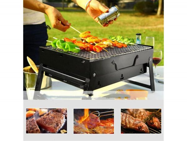 GRILL TURYSTYCZNY WĘGLOWY PRZENOŚNY SKŁADANY BBQ
