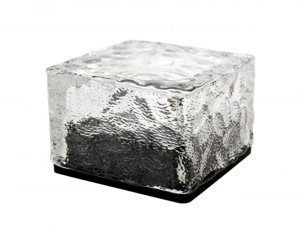 LAMPA OGRODOWA NAJAZDOWA SOLARNA KOSTKA LODU 7x7cm 4SZT