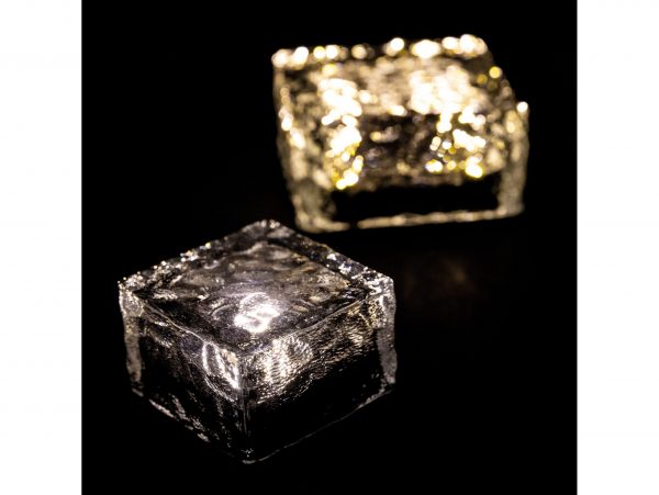 LAMPA OGRODOWA NAJAZDOWA SOLARNA KOSTKA LODU 7x7cm 4SZT