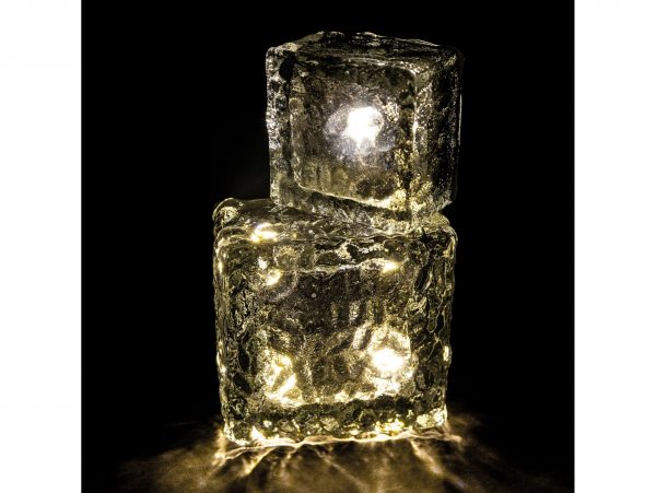LAMPA OGRODOWA NAJAZDOWA SOLARNA KOSTKA LODU 7x7cm 4SZT
