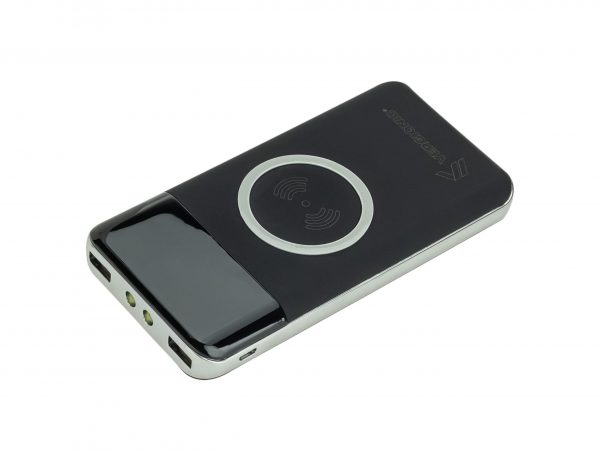 POWERBANK INDUKCYJNY 10 000mAh 2xUSB - czarny