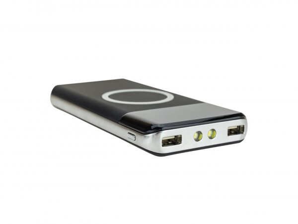POWERBANK INDUKCYJNY 10 000mAh 2xUSB - czarny