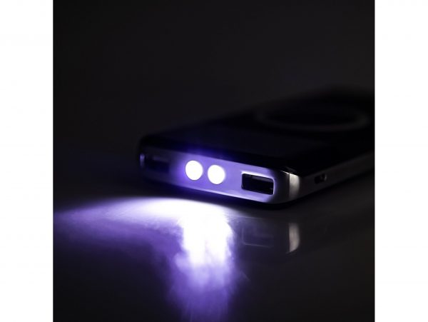 POWERBANK INDUKCYJNY 10 000mAh 2xUSB - czarny