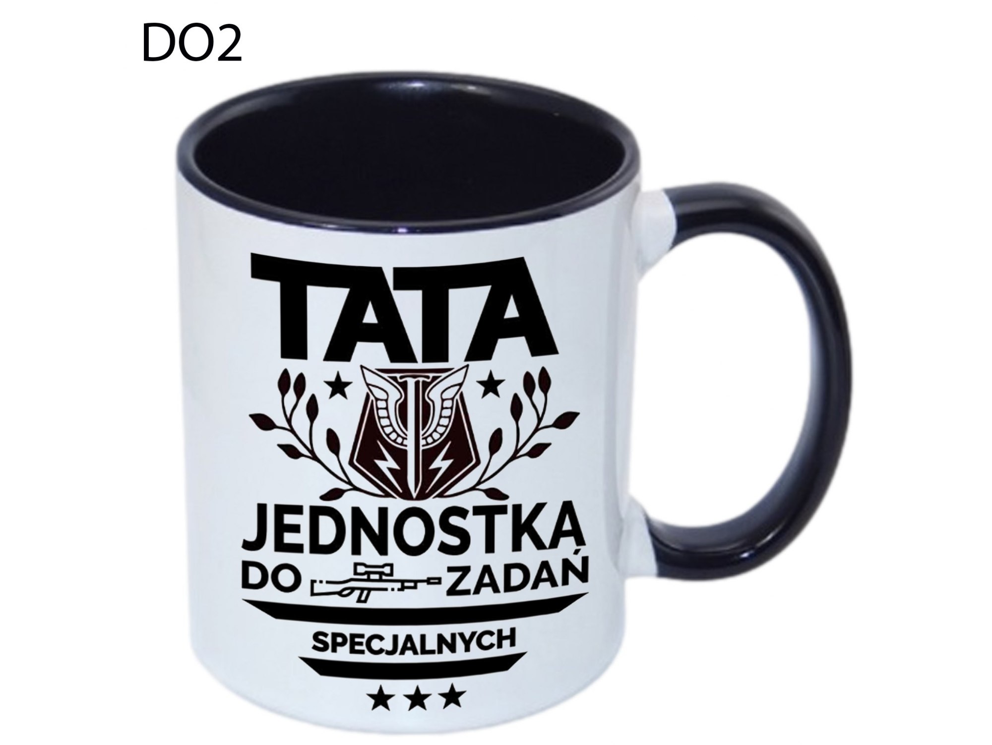 KUBEK DO SUBLIMACJI 330ML CZARNY UCHWYT - Dzien Ojca - grupa