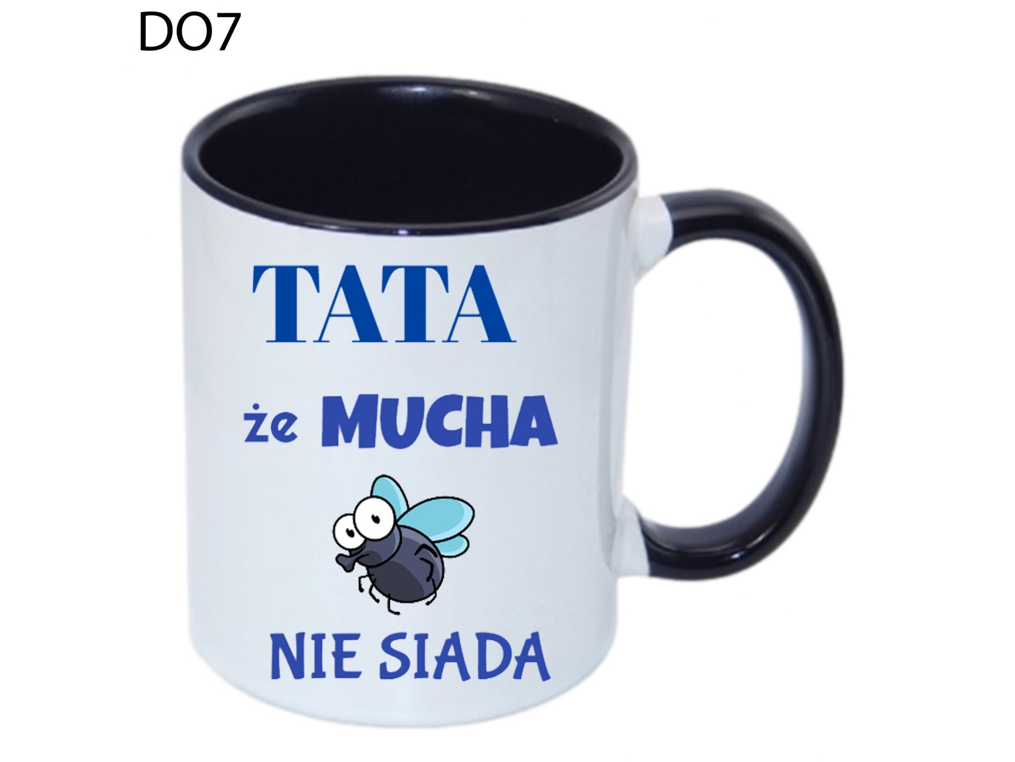 KUBEK DO SUBLIMACJI 330ML CZARNY UCHWYT - Dzien Ojca - grupa
