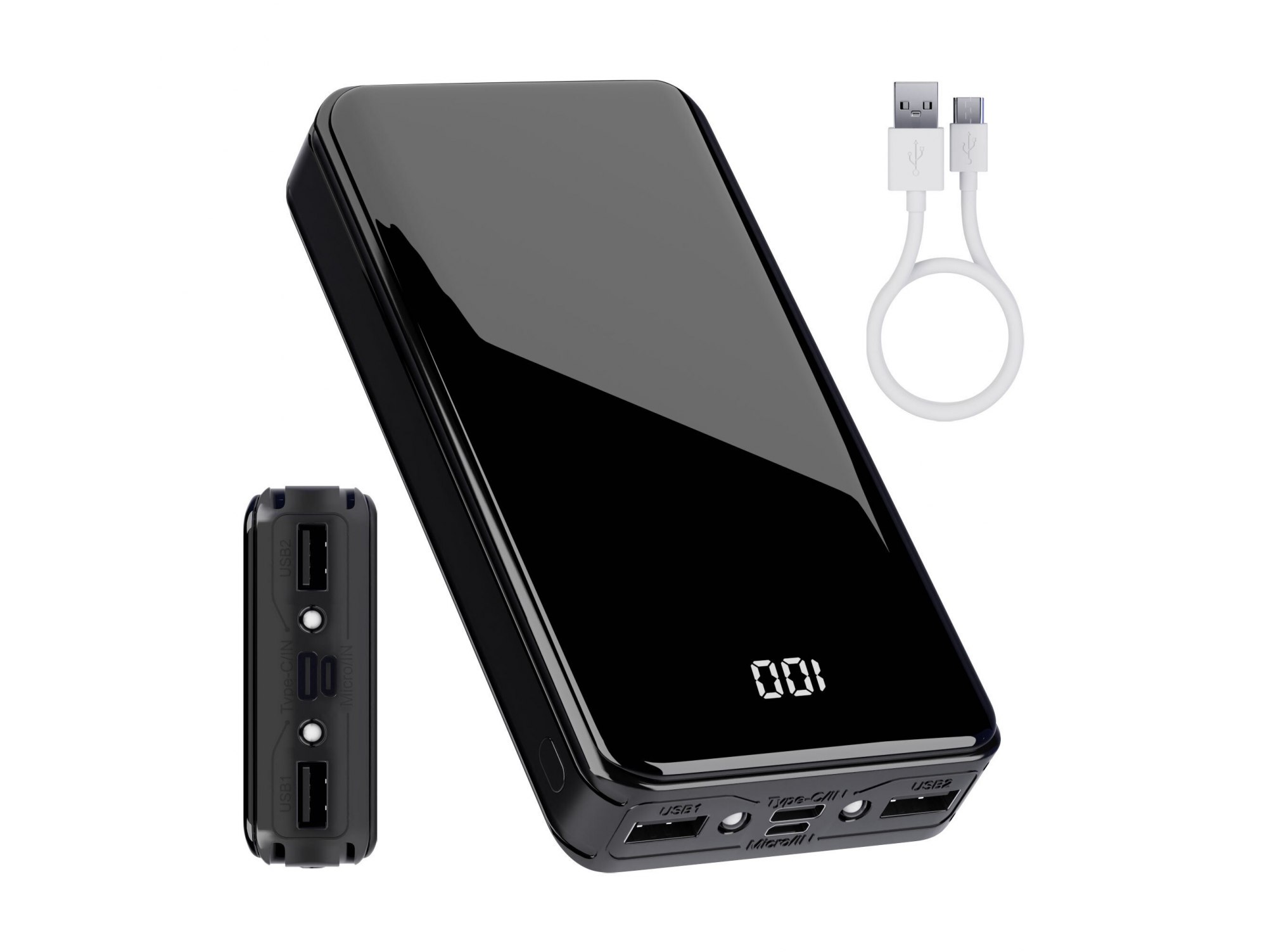 POWERBANK 20 000mAh 2xUSB microUSB USB-c