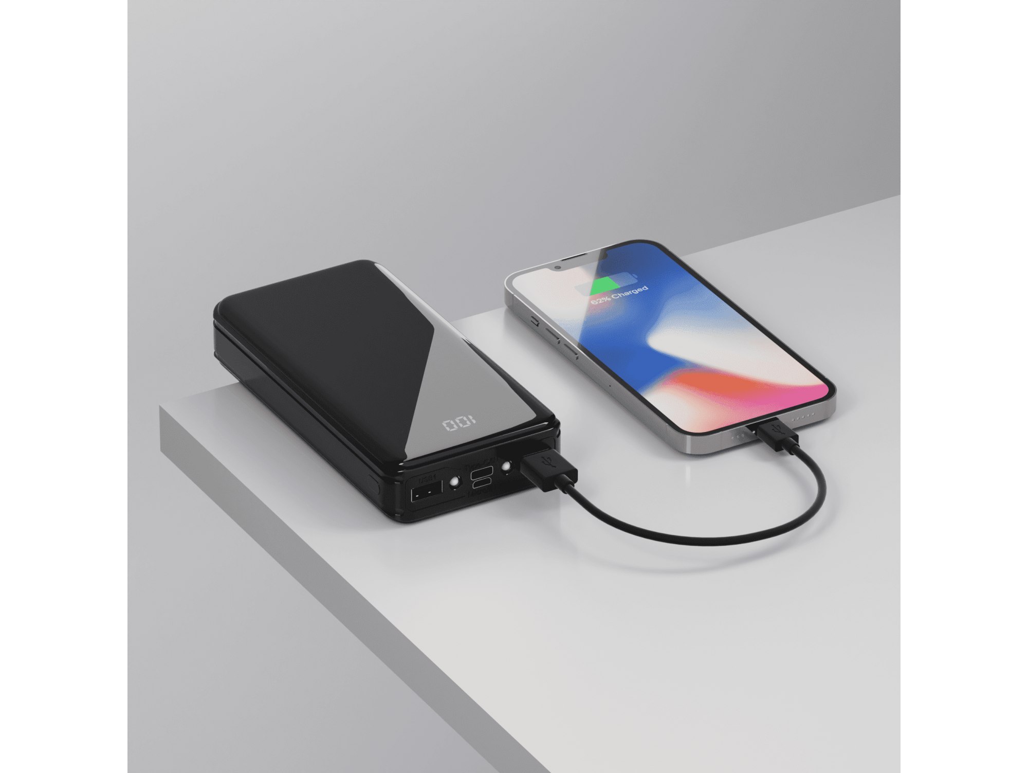 POWERBANK 20 000mAh 2xUSB microUSB USB-c