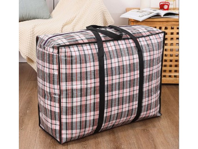TORBA GOSPODARCZA 58x42x24cm - czerwona kratka