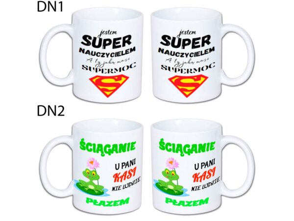 KUBEK DO SUBLIMACJI 330ML BIAŁY - dla nauczyciela