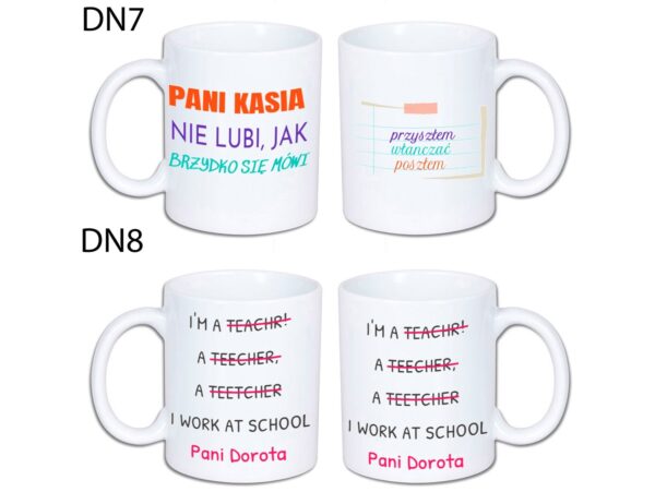 KUBEK DO SUBLIMACJI 330ML BIAŁY - dla nauczyciela