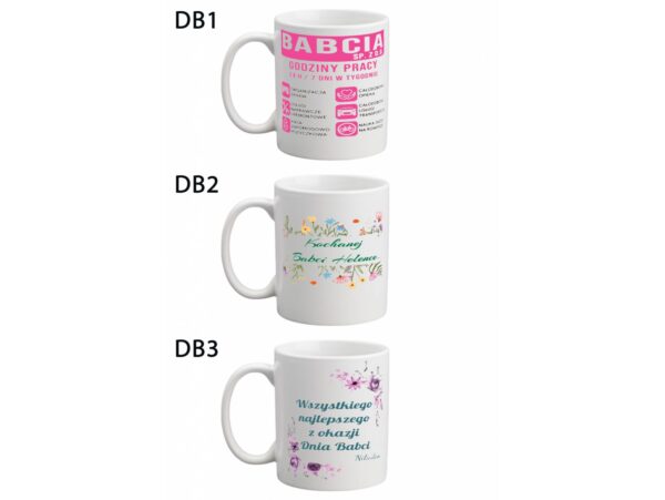 KUBEK DO SUBLIMACJI 330ML BIAŁY - Dzień Babci - grupa