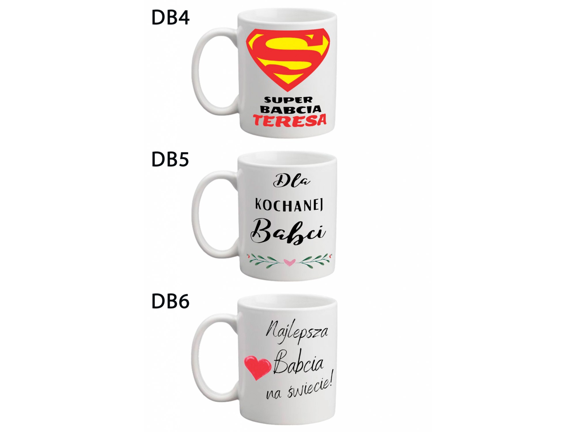KUBEK DO SUBLIMACJI 330ML BIAŁY - Dzień Babci - grupa