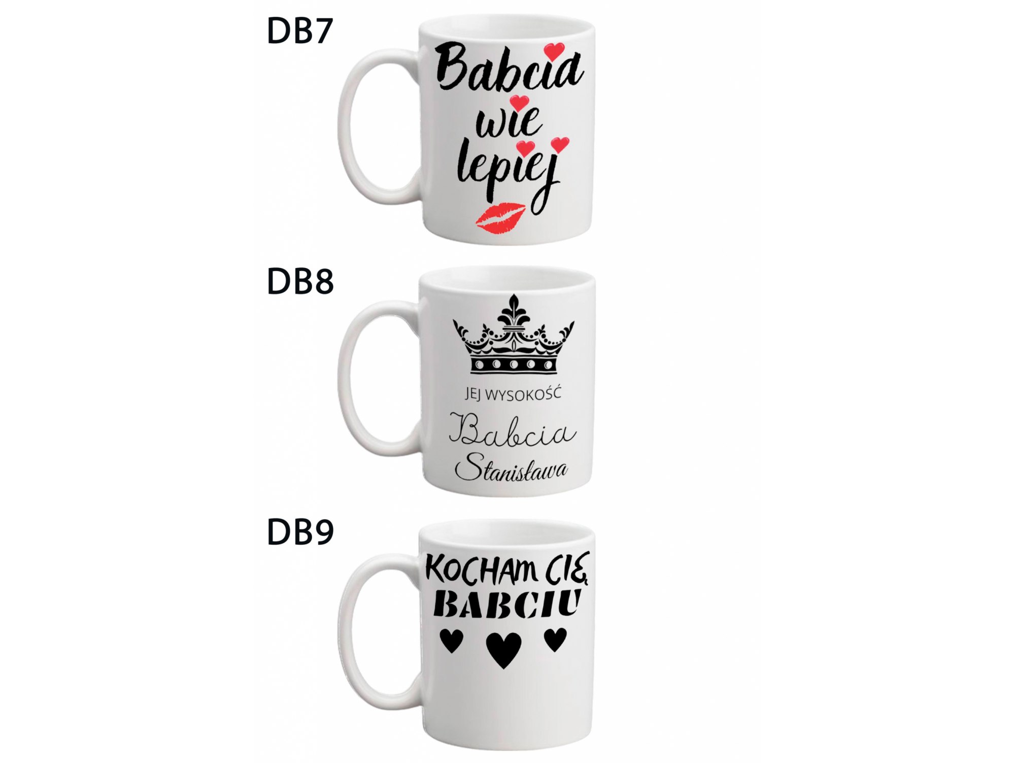 KUBEK DO SUBLIMACJI 330ML BIAŁY - Dzień Babci - grupa