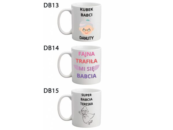 KUBEK DO SUBLIMACJI 330ML BIAŁY - Dzień Babci - grupa