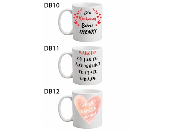 KUBEK DO SUBLIMACJI 330ML BIAŁY - Dzień Babci - grupa