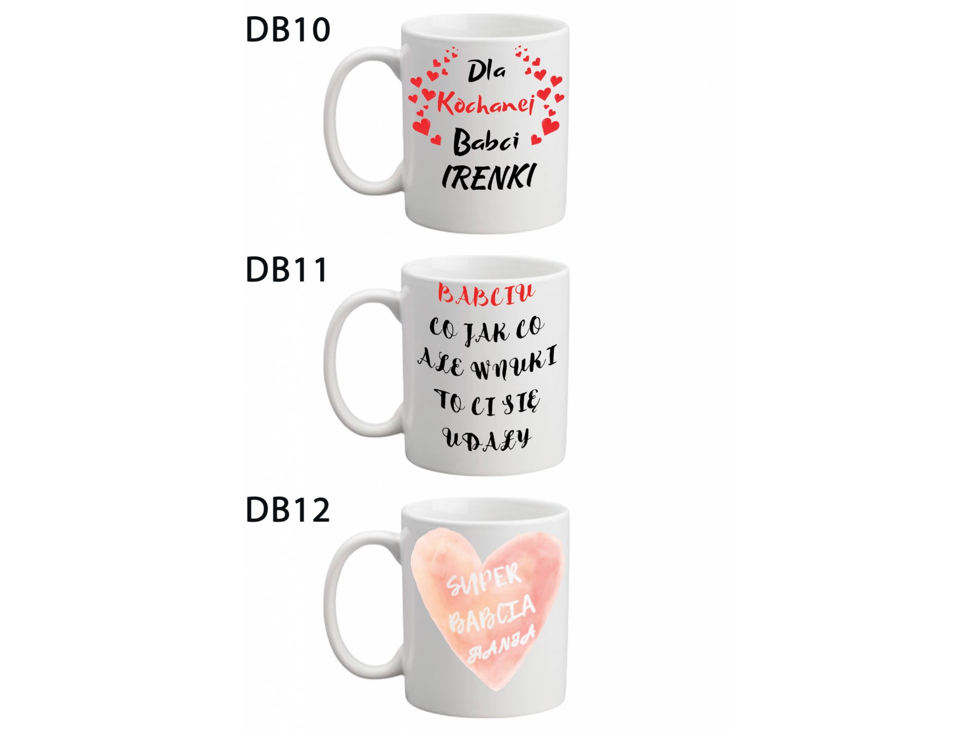 KUBEK DO SUBLIMACJI 330ML BIAŁY - Dzień Babci - grupa