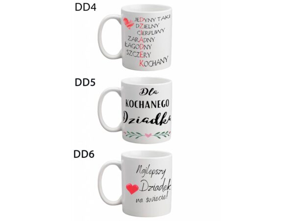 KUBEK DO SUBLIMACJI 330ML BIAŁY - Dzień Dziadka - grupa
