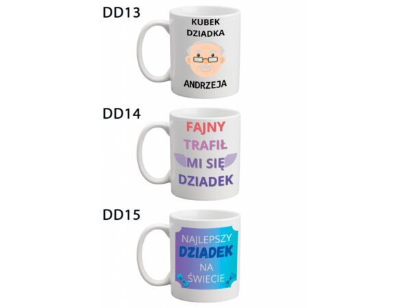 KUBEK DO SUBLIMACJI 330ML BIAŁY - Dzień Dziadka - grupa