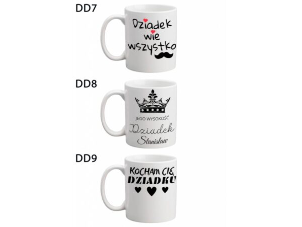 KUBEK DO SUBLIMACJI 330ML BIAŁY - Dzień Dziadka - grupa