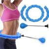 HULA HOOP Z OBCIĄŻNIKIEM MASAŻEREM 45CM - niebieski