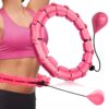 HULA HOOP Z OBCIĄŻNIKIEM MASAŻEREM 50CM - różowy