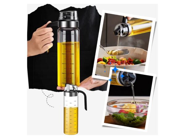 BUTELKA Z DOZOWNIKIEM OLEJU 500ML MIARKA