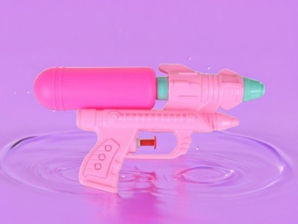 PISTOLET NA WODĘ KARABIN 19cm - różowy