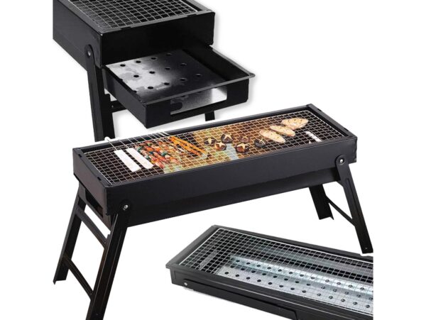 GRILL TURYSTYCZNY SKŁADANY OGRODOWY 60x33x22cm