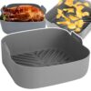 KOSZYK SILIKONOWY FORMA DO FRYTKOWNICY AIR FRYER 20x20x6,5cm
