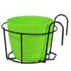 KWIETNIK WIESZAK DO DONICY BALKONOWEJ 20x15,5x11cm - czarny
