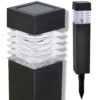 LAMPA LAMPKA SOLARNA KWADRATOWA 39x6CM - ciepły biały