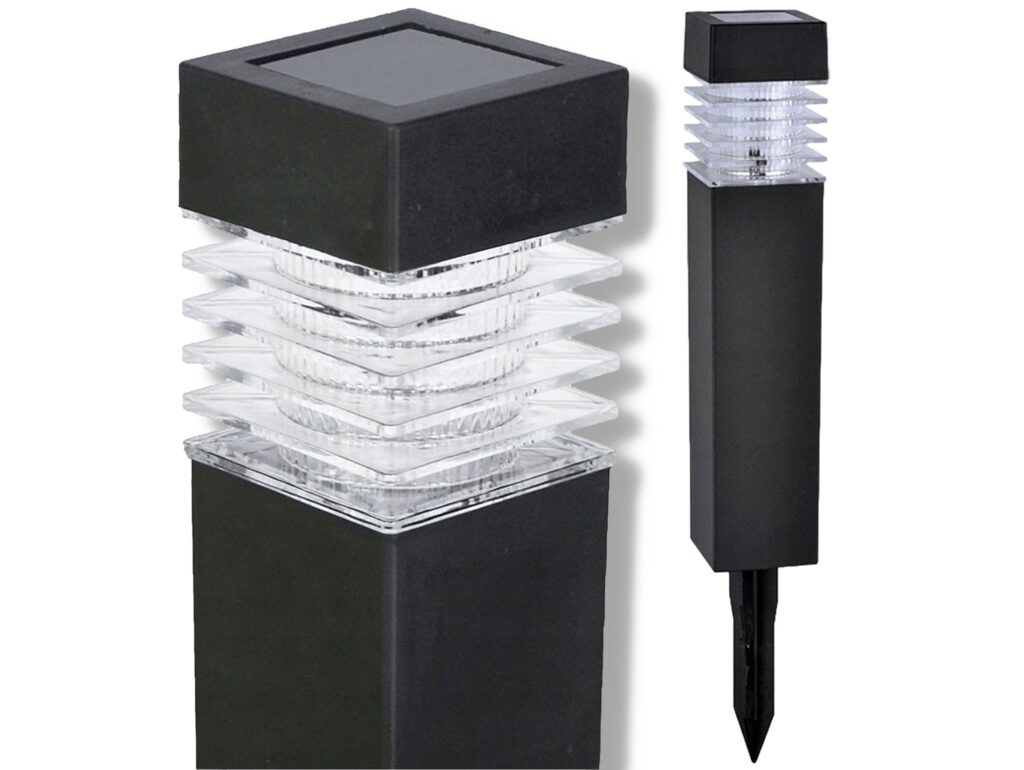 LAMPA LAMPKA SOLARNA KWADRATOWA 39x6CM - ciepły biały