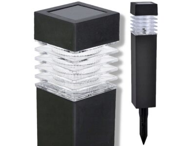 LAMPA LAMPKA SOLARNA KWADRATOWA 39x6CM - ciepły biały