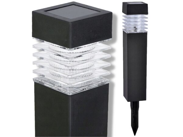 LAMPA LAMPKA SOLARNA KWADRATOWA 39x6CM - ciepły biały