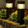 LAMPA LAMPKA SOLARNA KWADRATOWA 39x6CM - ciepły biały