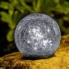 LAMPA LAMPKA SOLARNA WBIJANA KULA SZKLANA 19x10CM